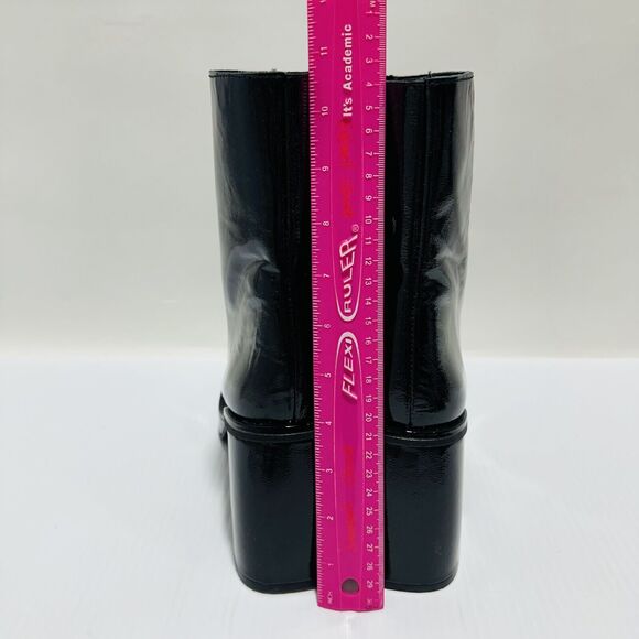 Free People Ruby Women's 41/ 10 Platform Bootie Black Patent Leather NWOB - Picture 8 of 12